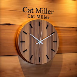 A sophisticated wall-mounted wooden clock designed for men, featuring a contemporary yet timeless design