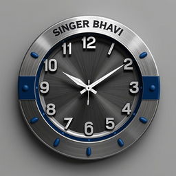 A robust wall clock design branded 'Singer Bhavi' targeting a male audience