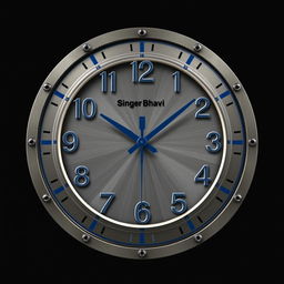 A robust wall clock design branded 'Singer Bhavi' targeting a male audience