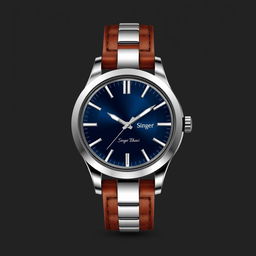 A stylish men's watch design featuring the brand name 'Singer Bhavi'