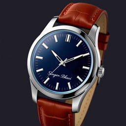 A stylish men's watch design featuring the brand name 'Singer Bhavi'