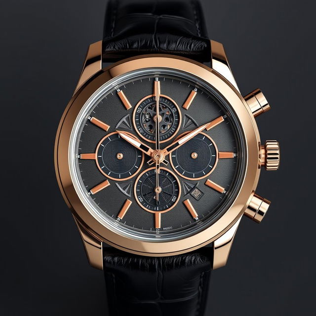 An exquisite luxury watch design for men under the brand name 'Singer Bhavi'