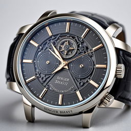 An exquisite luxury watch design for men under the brand name 'Singer Bhavi'