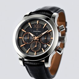 An exquisite luxury watch design for men under the brand name 'Singer Bhavi'