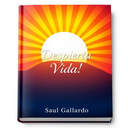 A book cover design for a poetry collection featuring a radiant sunrise with warm colors that symbolize light and vitality