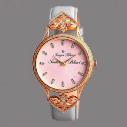 An elegant luxury watch design for ladies under the brand name 'Singer Bhavi'