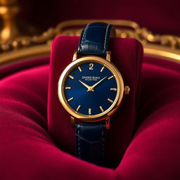 A luxurious watch design for the ladies' brand 'Singer Bhavi' set against an opulent background