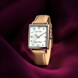 An elegant watch design for the luxury ladies' brand 'Singer Bhavi', featuring a stylish and contemporary aesthetic