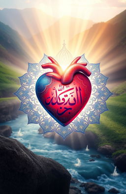 A beautiful and intricate representation of Islam, focusing on the heart as a symbol of faith and devotion