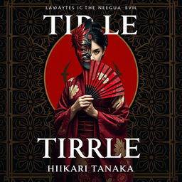 An engaging novel cover design titled 'Tirrle Hikari Tanaka' by Shreesh Anand, featuring captivating complex geometric patterns in the background that merge traditional and contemporary aesthetics