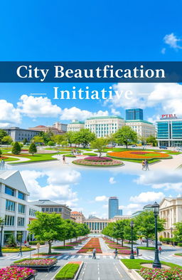 A creative cover page design for a government submission on city beautification