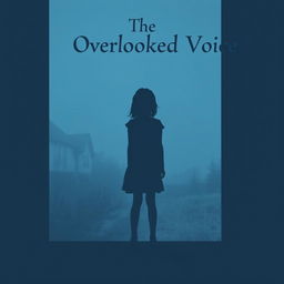 A silhouette of a teenage girl standing alone, possibly in the corner of a room or outside a house, capturing the essence of loneliness and alienation
