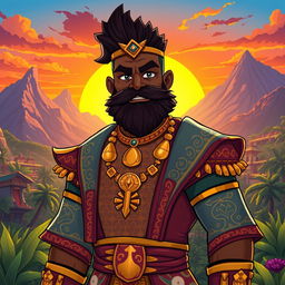 A stylized character named Wabrizzo, depicted as a confident and charismatic figure