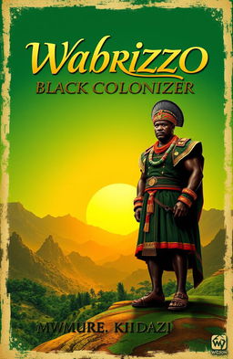 A captivating book cover design for 'Wabrizzo the Black Colonizer' by Mwamure Kidazi