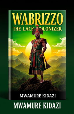 A captivating book cover design for 'Wabrizzo the Black Colonizer' by Mwamure Kidazi