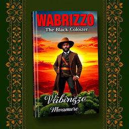 A striking book cover design for 'Wabrizzo the Black Colonizer' by Mwamure