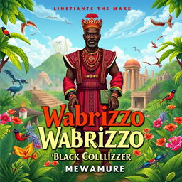 An imaginative book cover design for a fictional novel titled 'Wabrizzo the Black Colonizer' by Mwamure