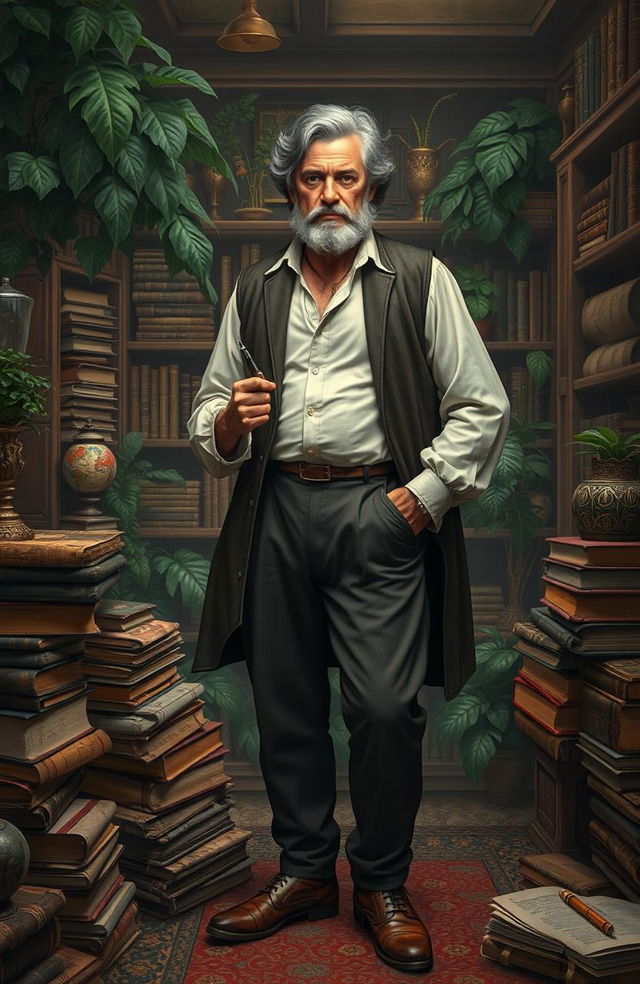 A imaginative representation depicting Wabrizzo, an author known for his colonial themes