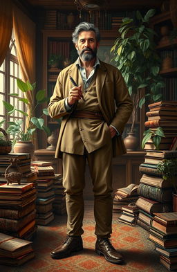 A imaginative representation depicting Wabrizzo, an author known for his colonial themes