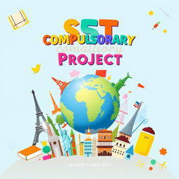A visually striking cover page design for an SST (Social Studies Teamwork) compulsory project