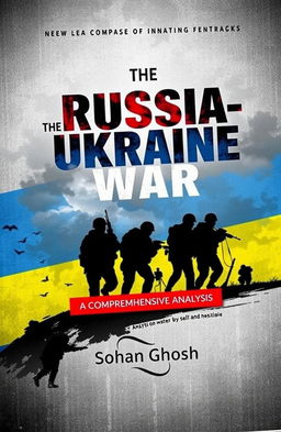 A detailed and engaging book cover design for a book titled 'The Russia-Ukraine War: A Comprehensive Analysis' by Sohan Ghosh