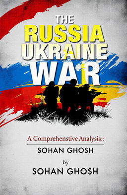 A detailed and engaging book cover design for a book titled 'The Russia-Ukraine War: A Comprehensive Analysis' by Sohan Ghosh