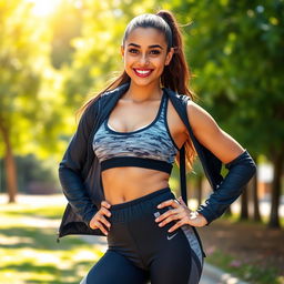 A stunningly attractive and fit young adult, showcasing a healthy and athletic physique