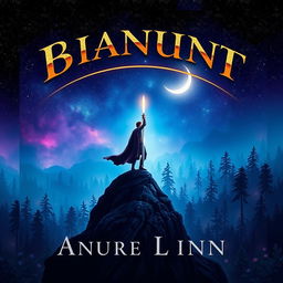 A visually striking and captivating book cover design featuring a majestic fantasy landscape