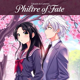A vibrant and enchanting book cover for 'Philtre of Fate' by U