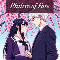 A vibrant and enchanting book cover for 'Philtre of Fate' by U