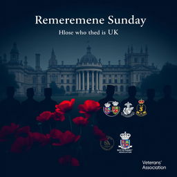 A respectful, somber image for Remembrance Sunday in the UK