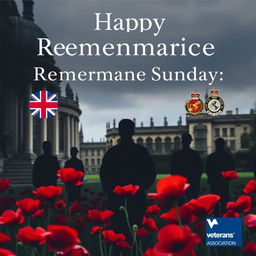 A respectful, somber image for Remembrance Sunday in the UK