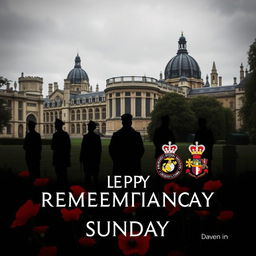 A respectful, somber image for Remembrance Sunday in the UK