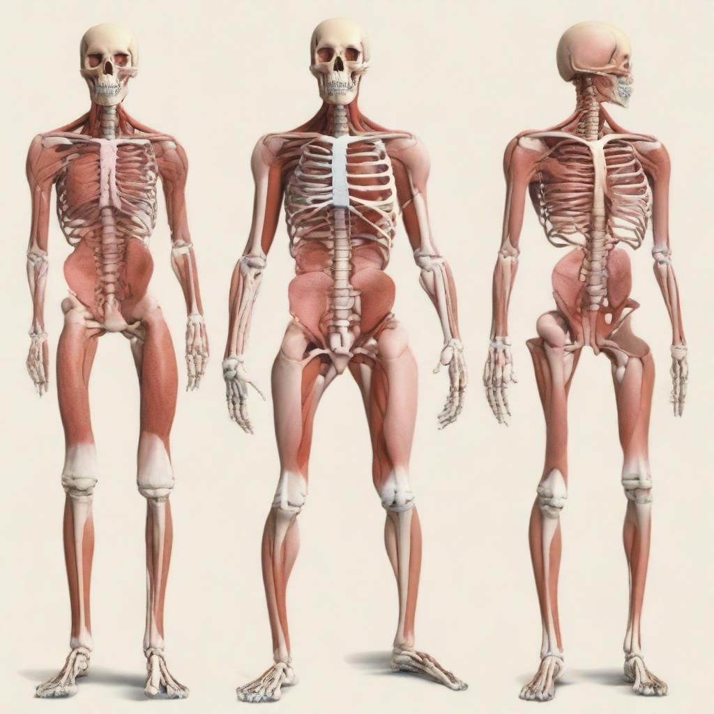 A full body anatomy illustration portraying the unique plastination method pioneered by Dr. Gunther von Hagens.