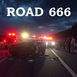 A dramatic highway scene depicting a serious road accident on Road 666