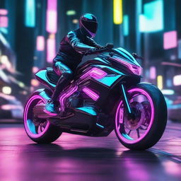 Generate an image of a breathtaking Cyberpunk motorcycle