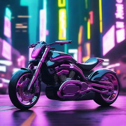 Generate an image of a breathtaking Cyberpunk motorcycle