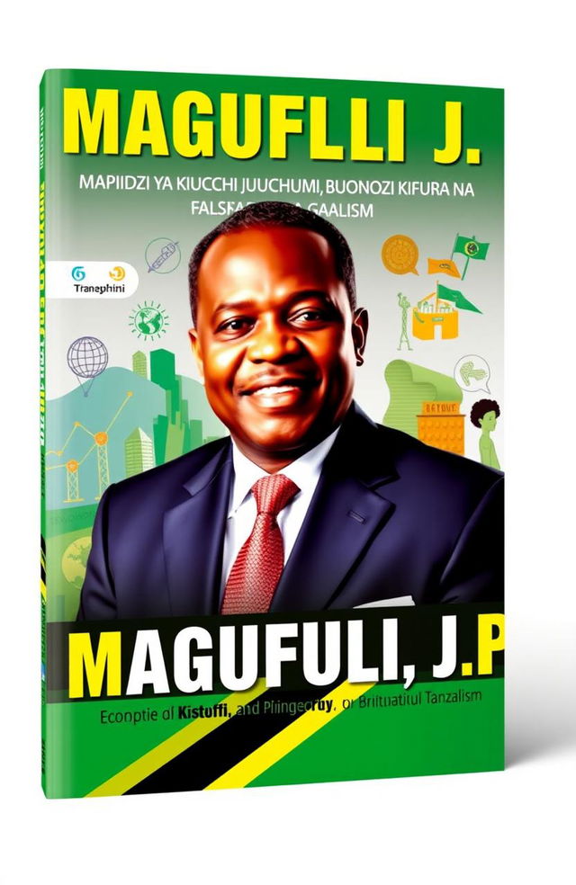 An engaging book cover design for 'Magufuli J