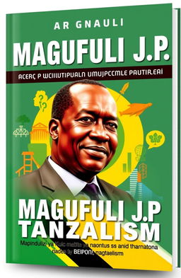An engaging book cover design for 'Magufuli J