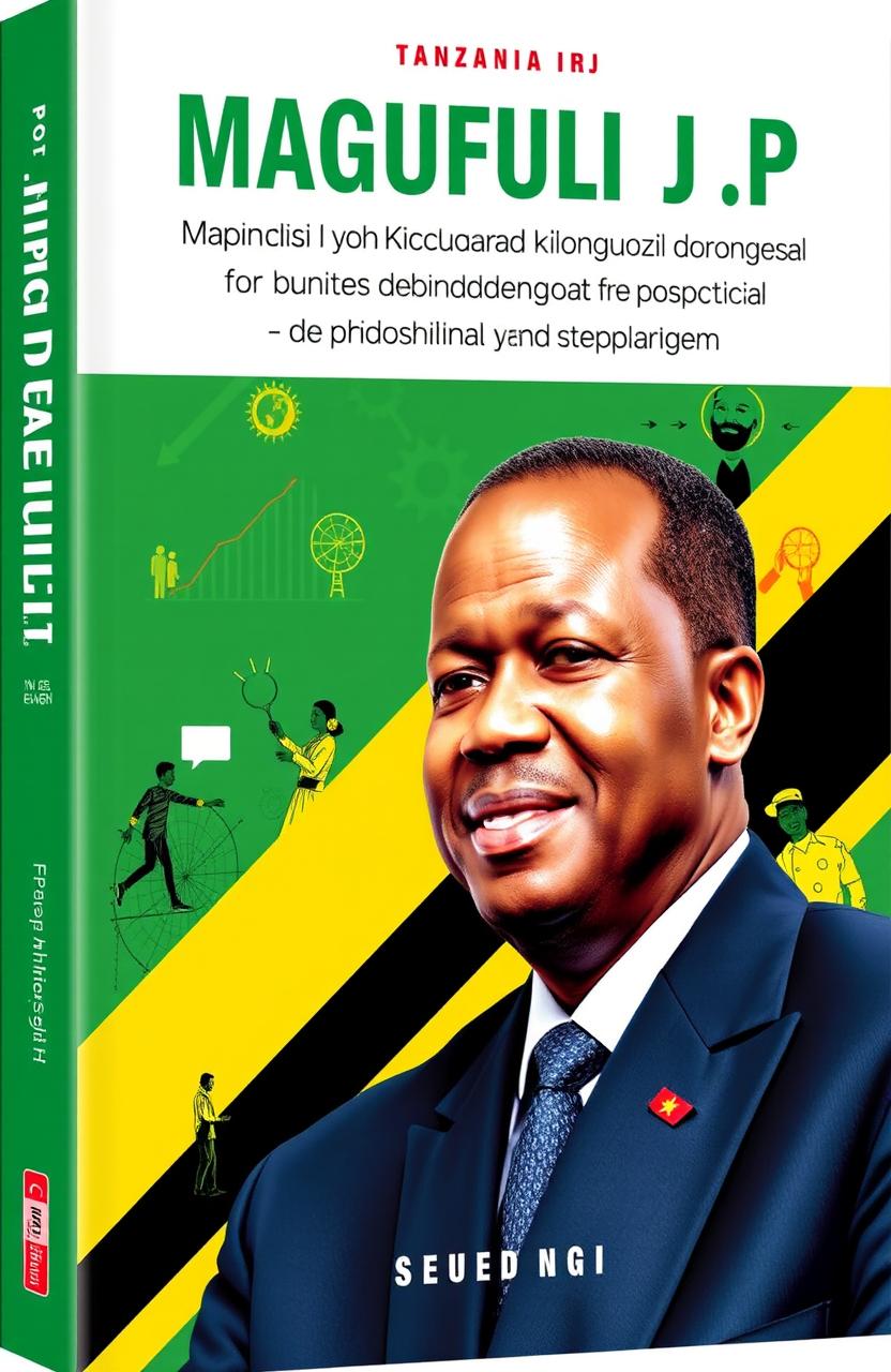 An engaging book cover design for 'Magufuli J