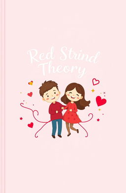 A cute pink cover design featuring a whimsical interpretation of 'Red String Theory'