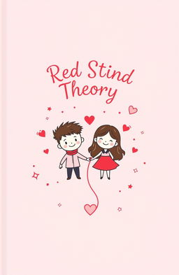 A cute pink cover design featuring a whimsical interpretation of 'Red String Theory'
