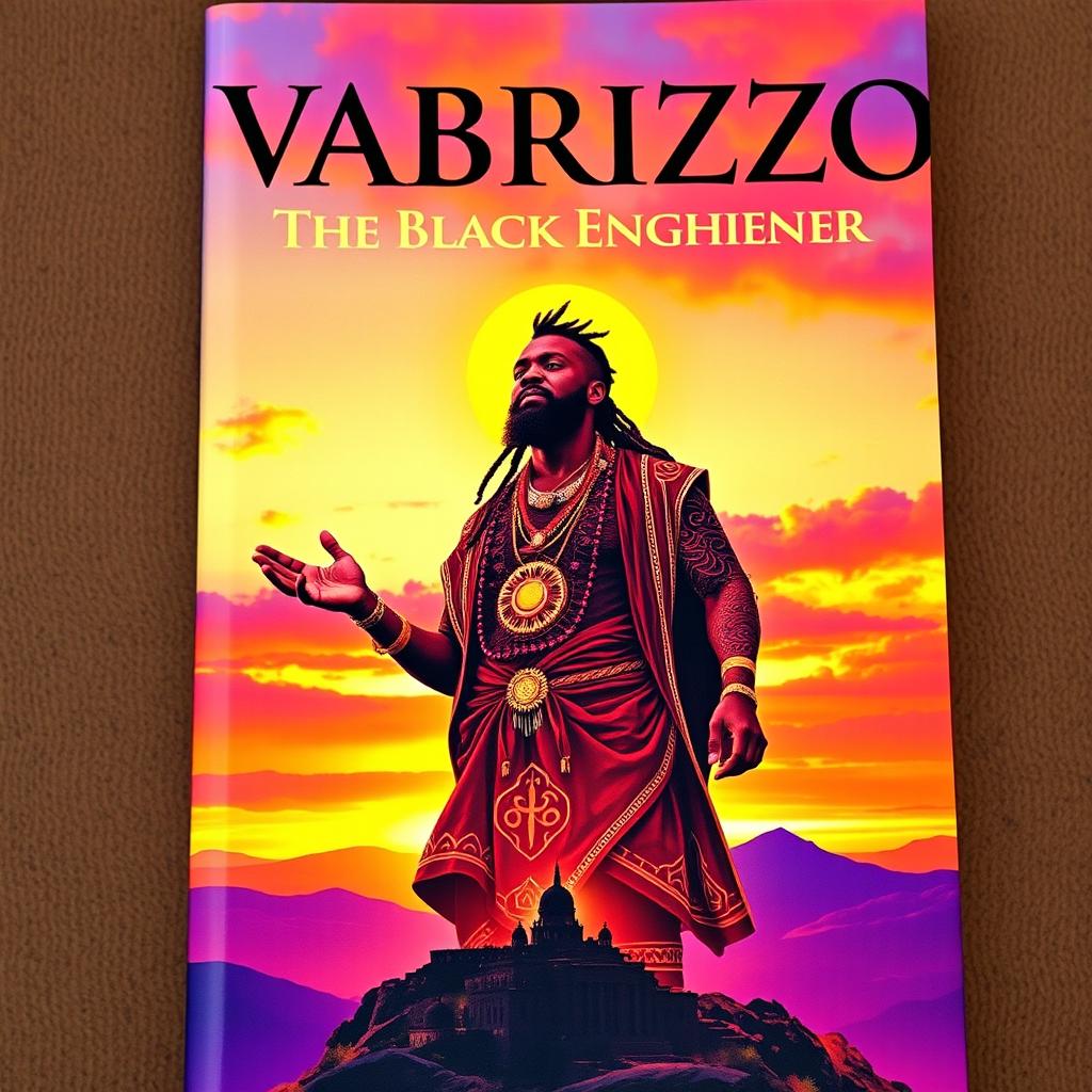 A captivating book cover for 'Wabrizzo: The Black Enlightener' featuring the title prominently at the top in bold, elegant typography