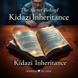 A captivating book cover design for "The Secret Behind Kidazi Inheritance"