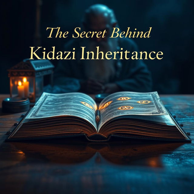 A captivating book cover design for "The Secret Behind Kidazi Inheritance"