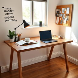 A modern student desk setup in a well-lit study room