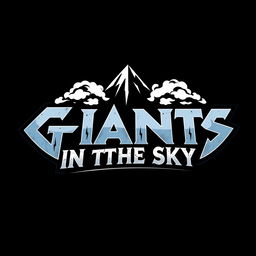 A bold and edgy logo design for a hard rock band named "Giants in the Sky"