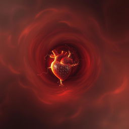 A surreal, dream-like abstract representation of a fire sparking but remaining unseen, creating an atmosphere of mystery and intrigue