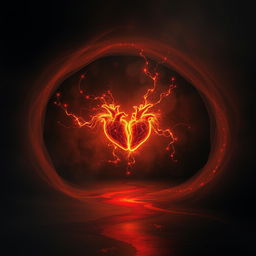 A surreal, dream-like abstract representation of a fire sparking but remaining unseen, creating an atmosphere of mystery and intrigue