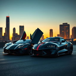 A hyper-realistic image that combines the Lamborghini Aventador and the Dodge Viper into a stunning vision of automotive excellence